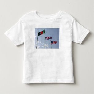 Vlag tussen de Afghaanse en de Amerikaanse vlag Kinder Shirts
