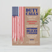 Vlag uitlijnen | Rustige partij voor militair afsc Kaart (Staand voorkant)