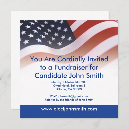 Vlag Uitnodiging (Voorkant / Achterkant)