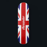 Vlag/Unievaartuig | Gepersonaliseerd Persoonlijk Skateboard<br><div class="desc">NewParkLane - Gepersonaliseerd skateboard, met de vlag van het Verenigd Koninkrijk; de vlag van de Unie. Eenvoudig aan te passen in Zazzle met uw eigen tekst voor een gepersonaliseerd ontwerp. Alle tekststijl, kleuren, grootte kunnen worden gewijzigd om aan uw behoeften te voldoen. Bekijk dit collectie voor overeenkomende objecten. Hebt u...</div>