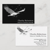 *~* Vlag USA Amerikaanse Adelaar Grijs op zwart Visitekaartje (Voorkant / Achterkant)