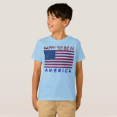 VLAG USA, Blij om in AMERIKA te zijn T-shirt (Voorkant volledig)