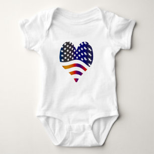 vlag usa hart liefde amerikaans eer troepen strepe romper