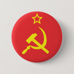 Vlag USSR Ronde Button 5,7 Cm