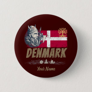 vlag vaart en schip souvenir ronde button 5,7 cm