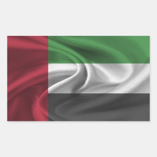 Vlag VAE Rechthoekige Sticker (Voorkant)