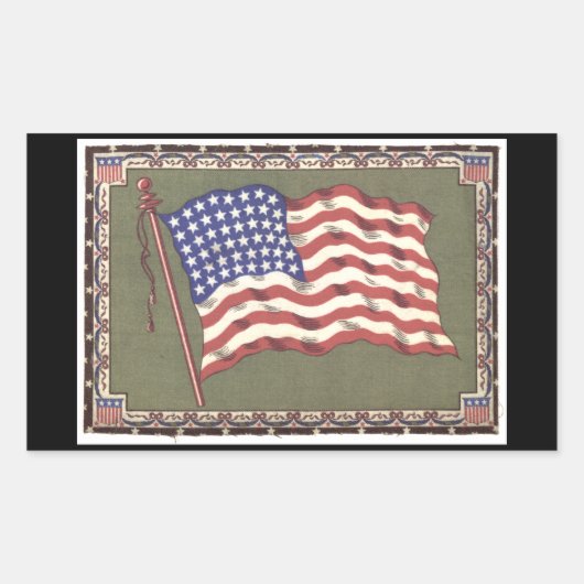 Vlag van 48 sterren rechthoekige sticker (Voorkant)