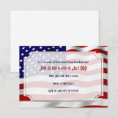 Vlag van 4 juli sterren en stripes voor de koorts kaart (Voorkant / Achterkant)