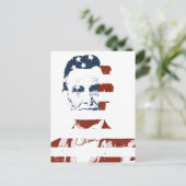  vlag van abraham lincoln american briefkaart (Staand voorkant)