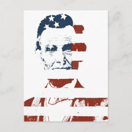  vlag van abraham lincoln american briefkaart