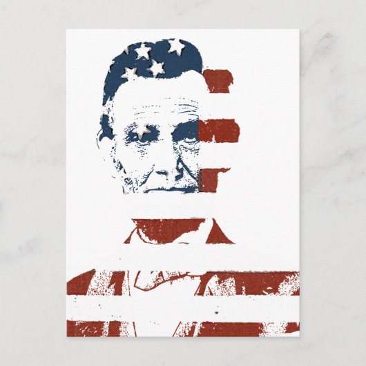  vlag van abraham lincoln american briefkaart (Voorkant)