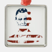  vlag van abraham lincoln american metalen ornament (Voorkant)