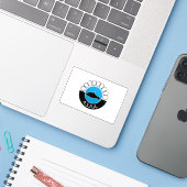 Vlag van Abyei gebied (Soedan) Sticker (Laptop met iPhone)