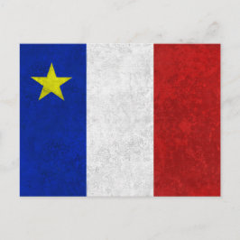 Vlag van Acadia Distress Grunge Briefkaart