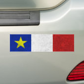 Vlag van Acadia Distress Grunge Bumpersticker (Op auto)