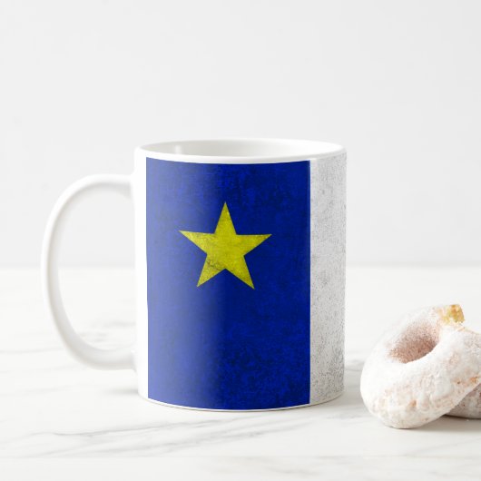 Vlag van Acadia Distress Grunge Koffiemok (Met donut)