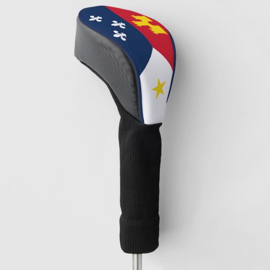 Vlag van Acadia, Louisiana Golfheadcover (Schuin)