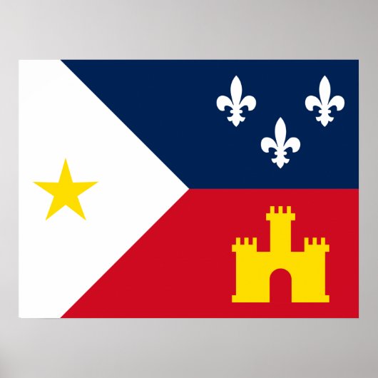 Vlag van Acadiana Poster (Voorkant)