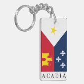 Vlag van Acadiana sleutelhanger (Voorkant Links)