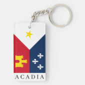 Vlag van Acadiana sleutelhanger (achterkant)