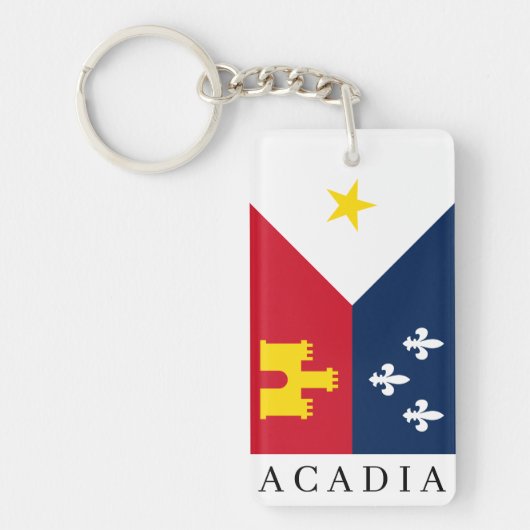 Vlag van Acadiana sleutelhanger (Voorkant)