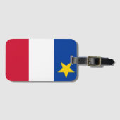 Vlag van Acadië Bagagelabel (Voorkant (horizontaal))