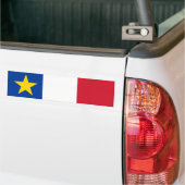 Vlag van Acadië Bumpersticker (Op Truck)