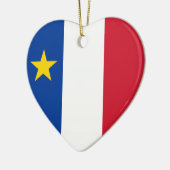 Vlag van Acadië Keramisch Ornament (Links)