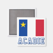Vlag van Acadië Magneet (Voorkant / Achterkant)