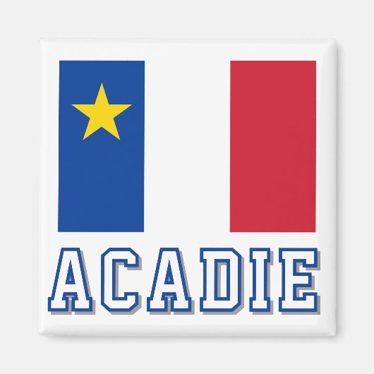 Vlag van Acadië Magneet (Voorkant)