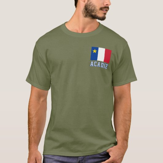 Vlag van Acadië T-shirt (Voorkant)
