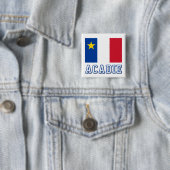 Vlag van Acadië Vierkante Button 5,1 Cm (In situ)