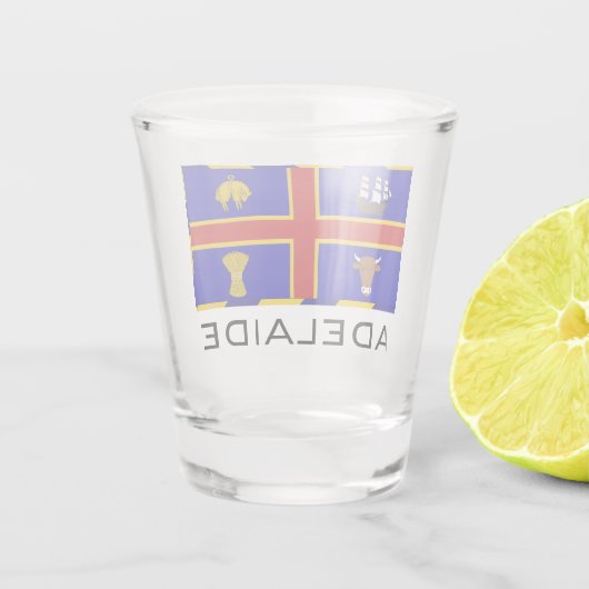 Vlag van Adelaide, Australië Shot Glas (Achterkant)