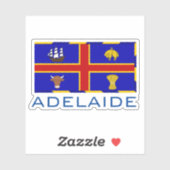 Vlag van Adelaide, Australië Sticker (Vel)