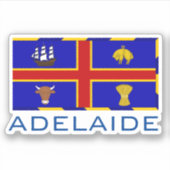 Vlag van Adelaide, Australië Sticker (Voorkant)