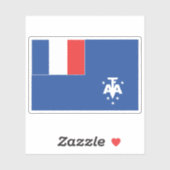 Vlag van Adélie Land (Terre Adélie), Antarctica Sticker (Vel)