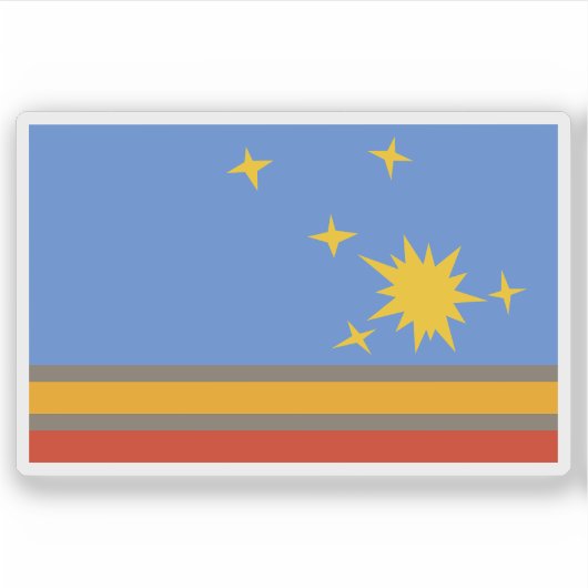 Vlag van Adolfo Gonzáles Chaves Partido Partido Sticker (Voorkant)