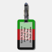 Vlag van afganistan Easy ID Bagagelabel (Achterkant verticaal)