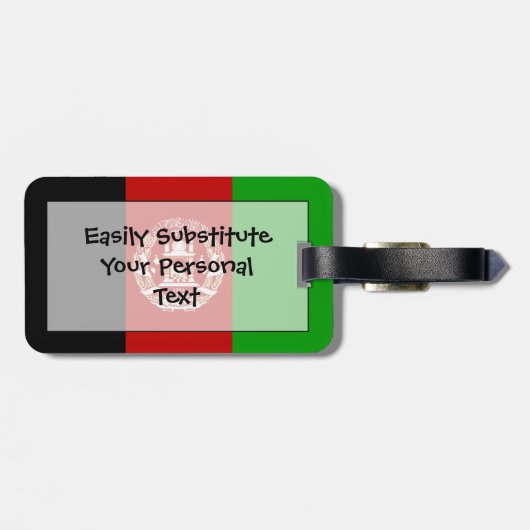 Vlag van afganistan Easy ID Bagagelabel (Achterkant horizontaal)