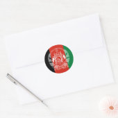 Vlag van Afghanistan - 2013 goedkeuring Ronde Sticker (Envelop)