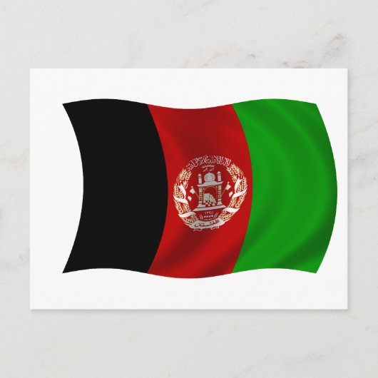 vlag van Afghanistan Briefkaart (Voorkant)