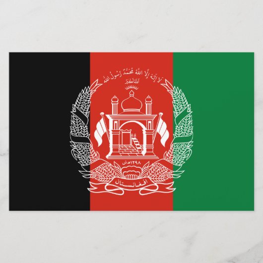 vlag van Afghanistan Briefpapier (Voorkant)