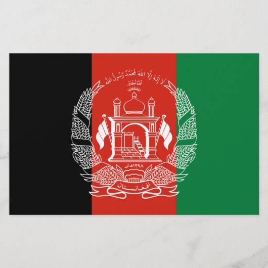 vlag van Afghanistan Briefpapier (Voorkant)