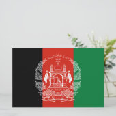 vlag van Afghanistan Briefpapier (Staand voorkant)