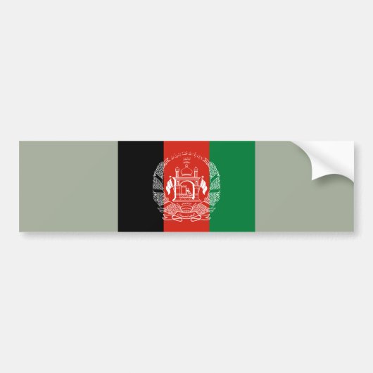 vlag van Afghanistan Bumpersticker (Voorkant)