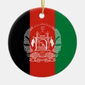 vlag van Afghanistan Keramisch Ornament (Voorkant)