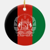 vlag van Afghanistan Keramisch Ornament (Achterkant)