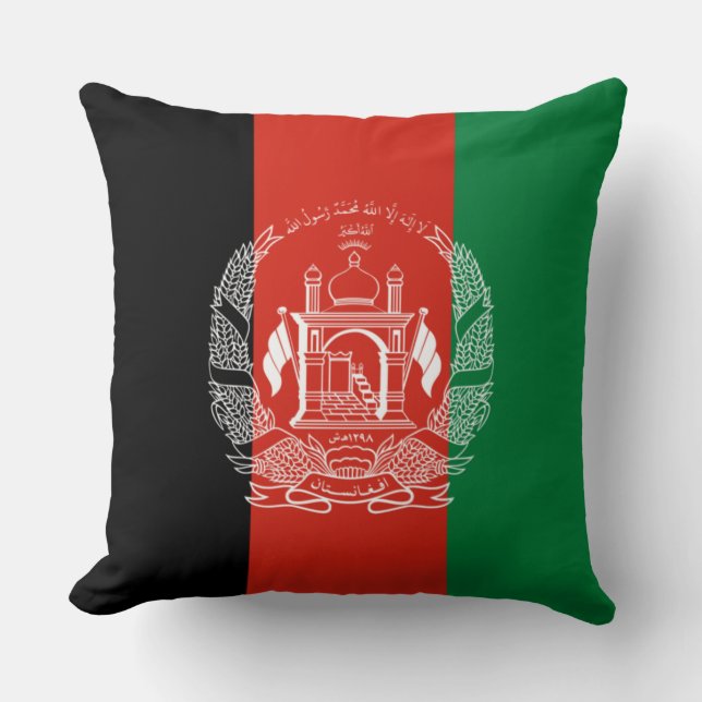 vlag van Afghanistan Kussen (Voorkant)