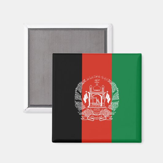 vlag van Afghanistan Magneet (Voorkant / Achterkant)