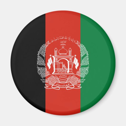 Vlag van Afghanistan Magneet (Voorkant)